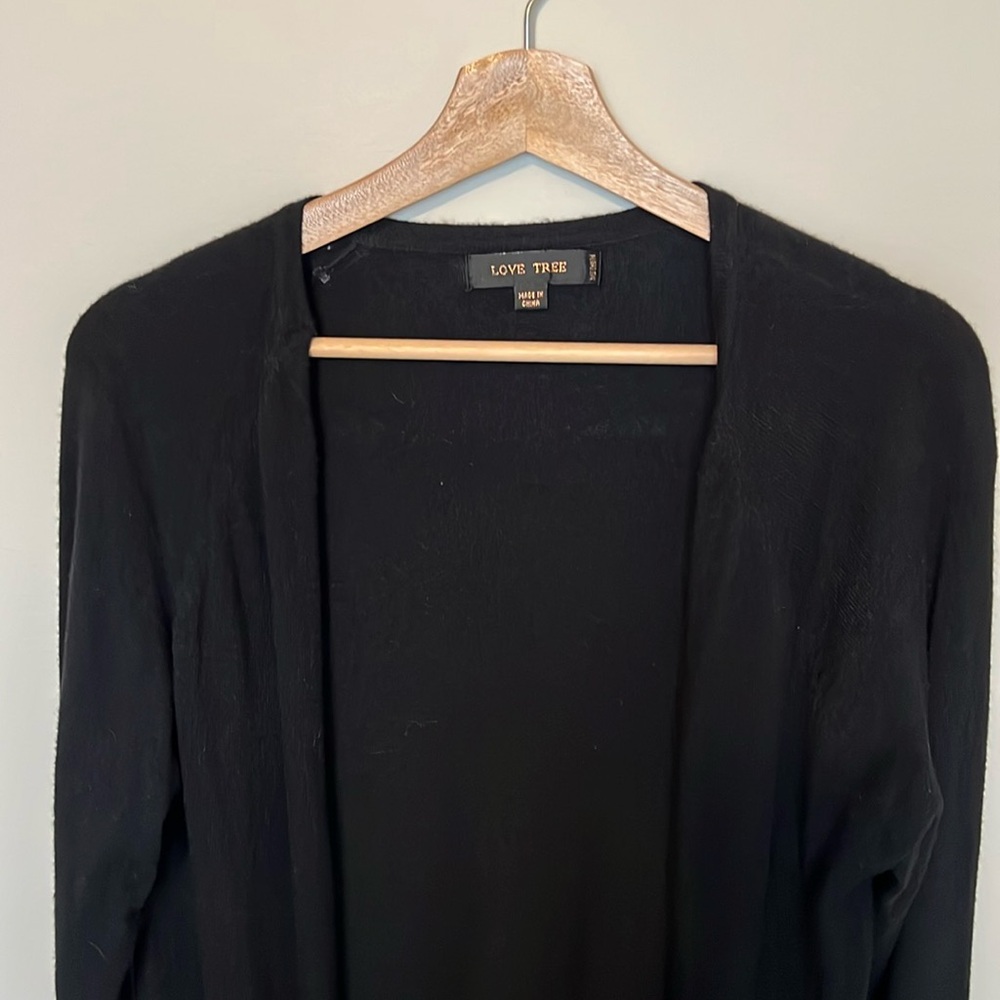 Love tree, long duster cardigan